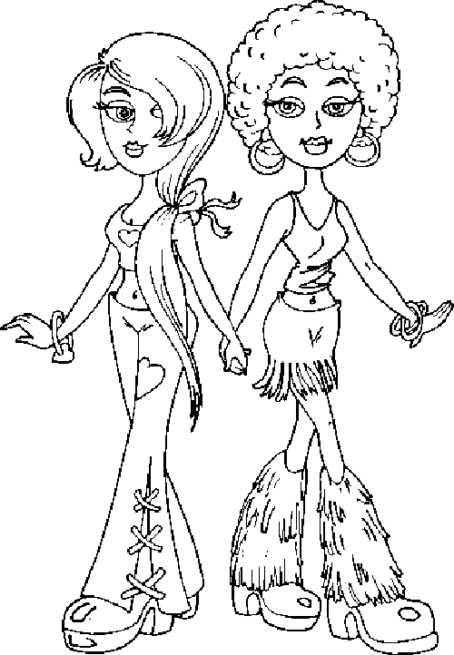 500x722 Coloring Pages For Girls Fashion Sisters Fashion Coloring Pages