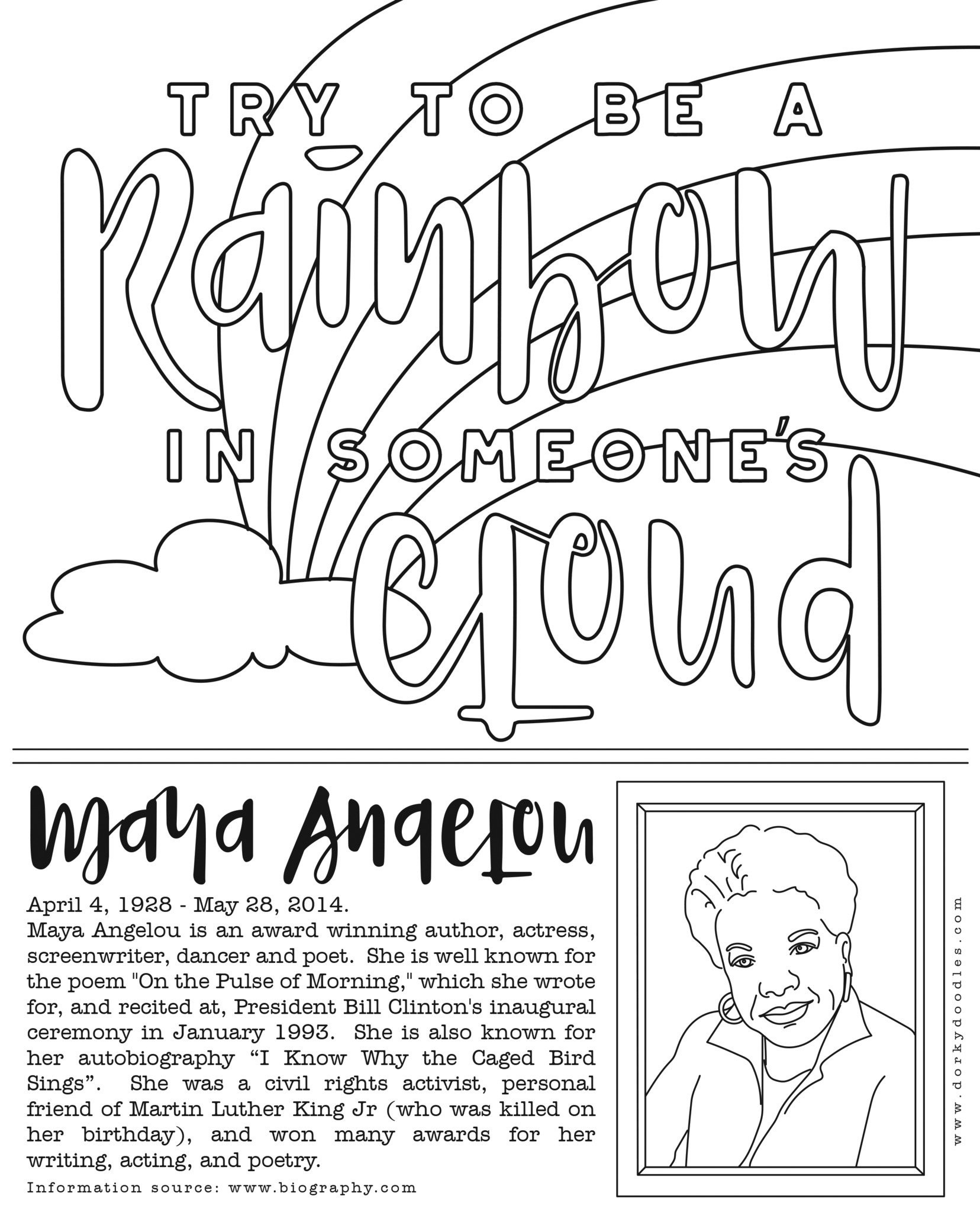 1656x2048 Coloring Page Maya Angelou New Coloring Pages For Black History