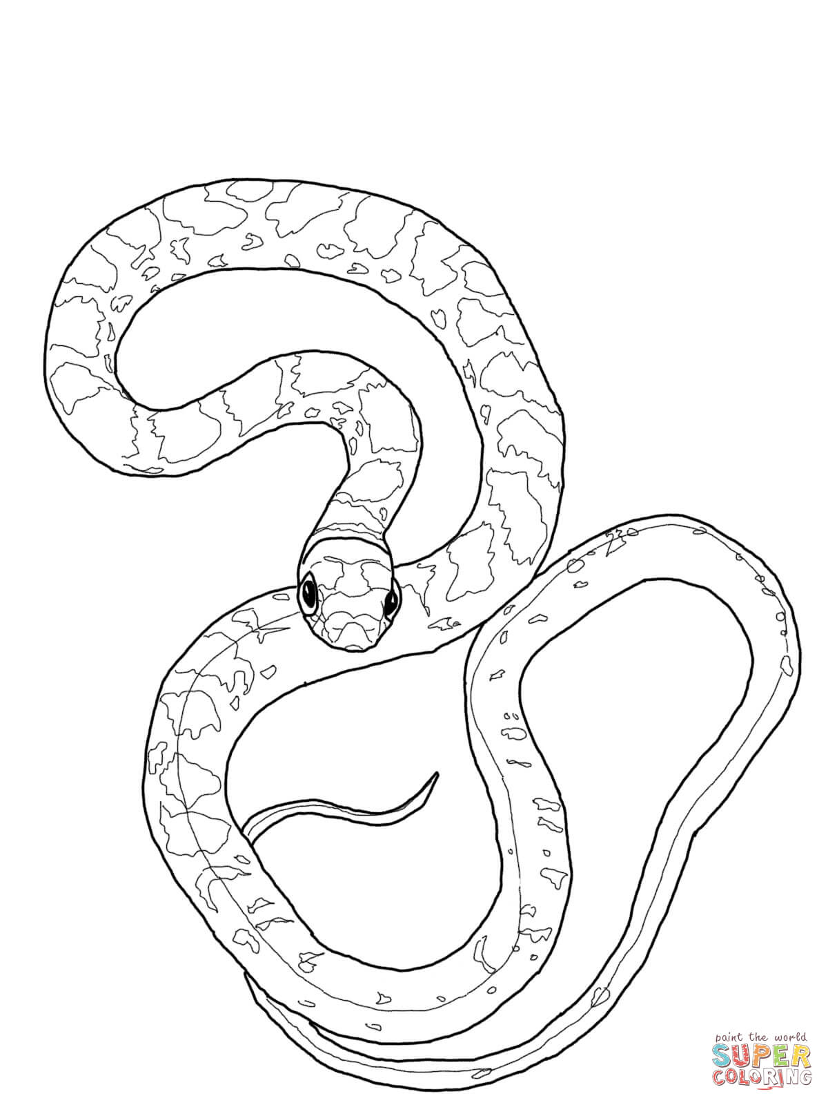 1200x1600 Black Mamba Snake Coloring Pages