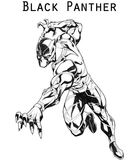 566x666 Black Panther Coloring Page Coloring Board