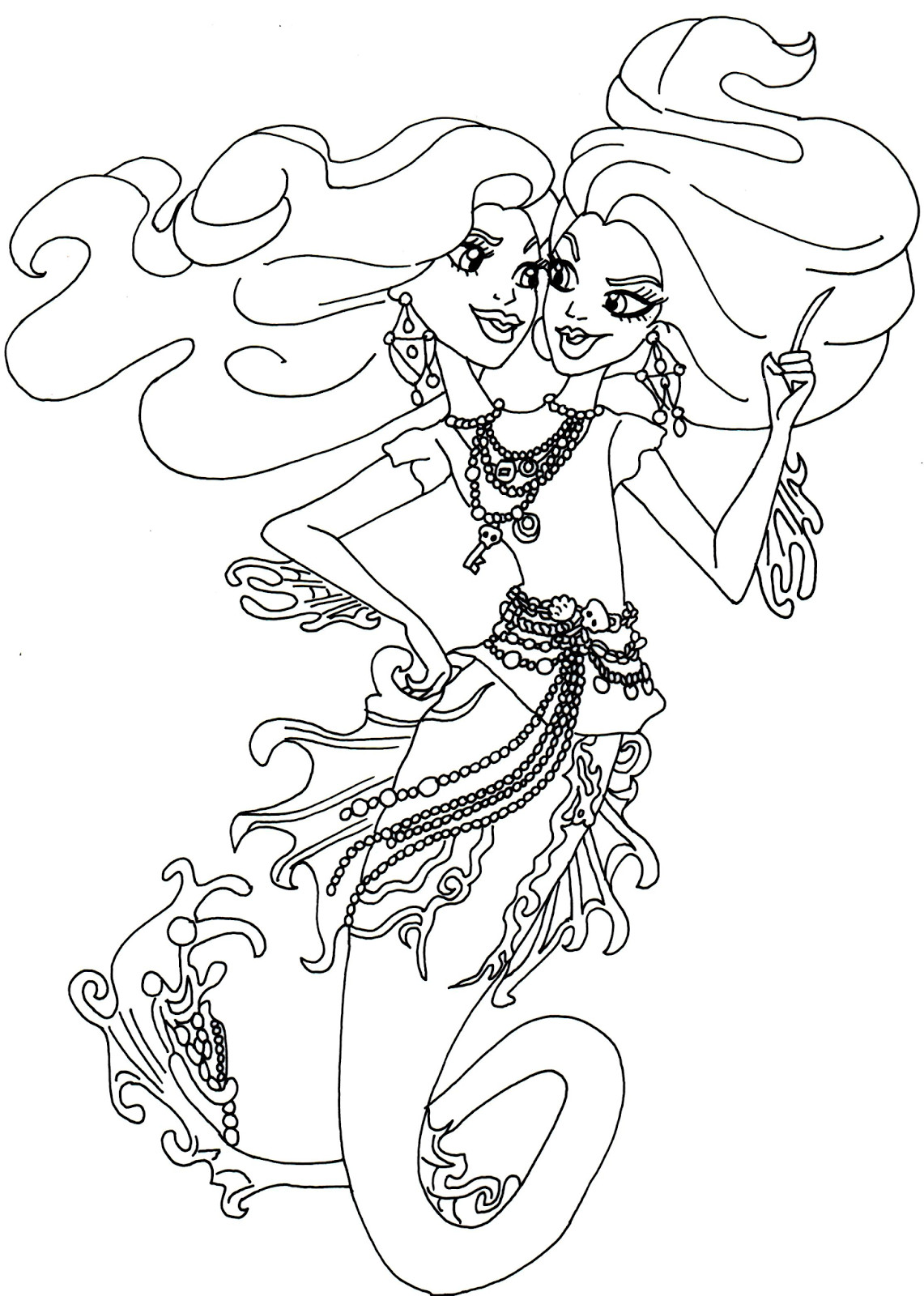 1141x1600 Monster High Printable Coloring Pages Fresh Peri And Pearl