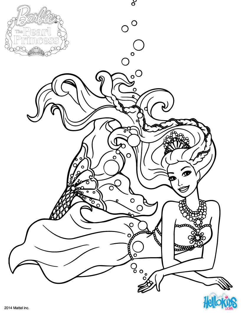 820x1060 Barbie The Pearl Princess Coloring Pages