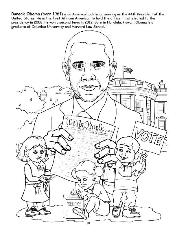 612x792 Coloring Books African American Leaders Power Panel