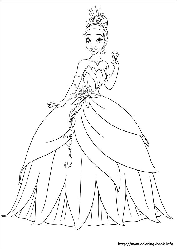 567x794 The Princess And The Frog Coloring Picture