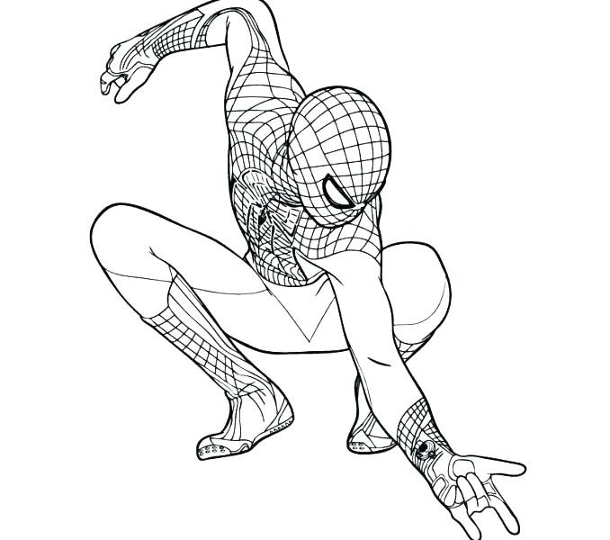 678x600 Black Spiderman Coloring Pages