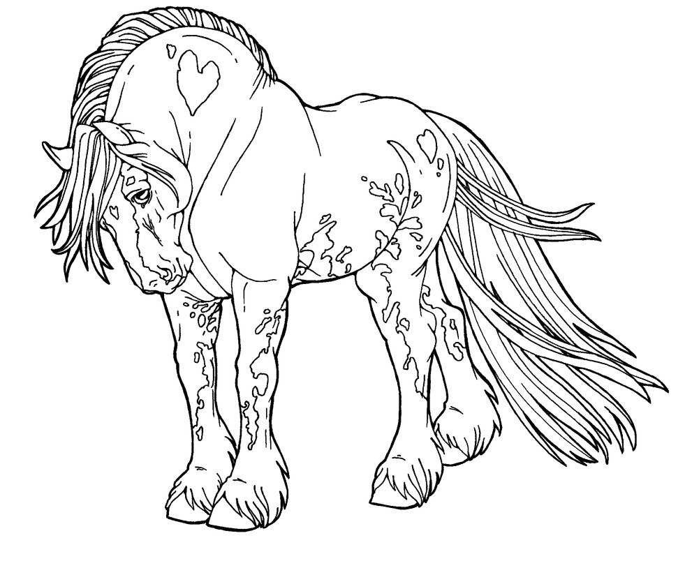981x814 Coloring Pages Horses Limited Horse Pictures To Color And Print