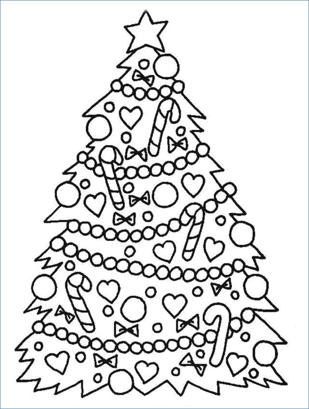 606x800 Blank Christmas Tree Coloring Page