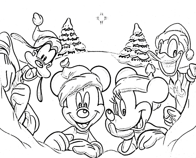 678x545 Disney Christmas Coloring Pages Free Printable Coloring Page