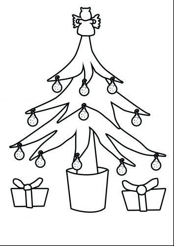 354x500 Coloring Pages Christmas Tree Coloring Page Template Free