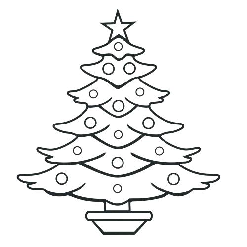 500x500 Blank Christmas Tree Coloring Page Medium Size Of Tree Coloring