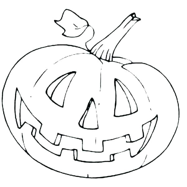 600x600 Coloring Pages Pumpkin Blank Pumpkin Printable Coloring Page Kids