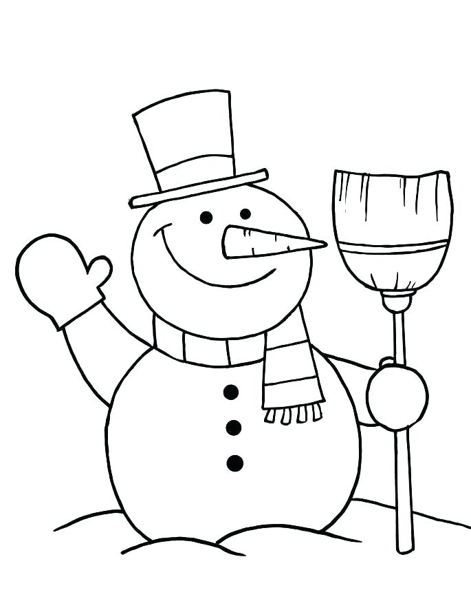685x886 Cute Snowman Coloring Pages Blank Snowman Coloring Together