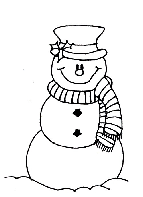 500x686 Snowman Coloring Sheets