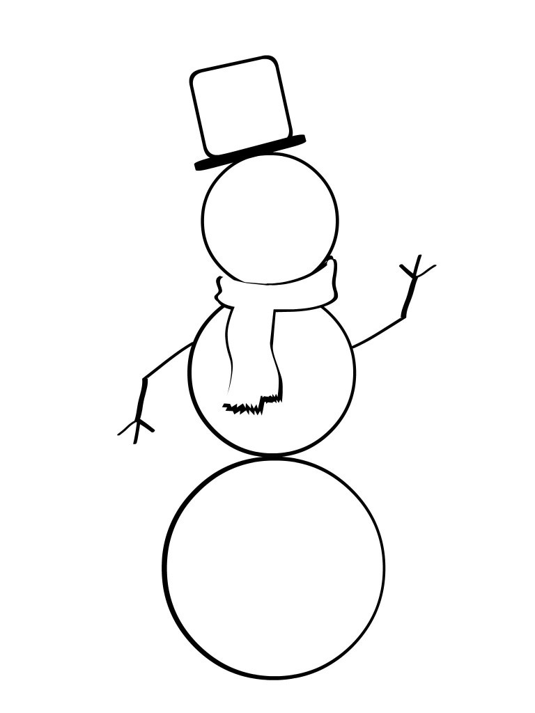 768x1024 Build Your Own Snowman Coloring Page Build Your Own Snowman
