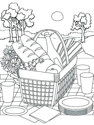 300x400 Picnic Coloring Page Picnic Coloring Page Picnic Coloring Pages