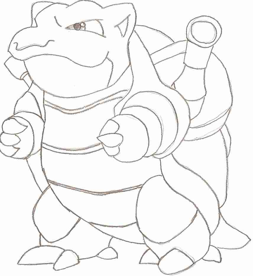 856x932 Sure Fire Blastoise Coloring Page Lenito