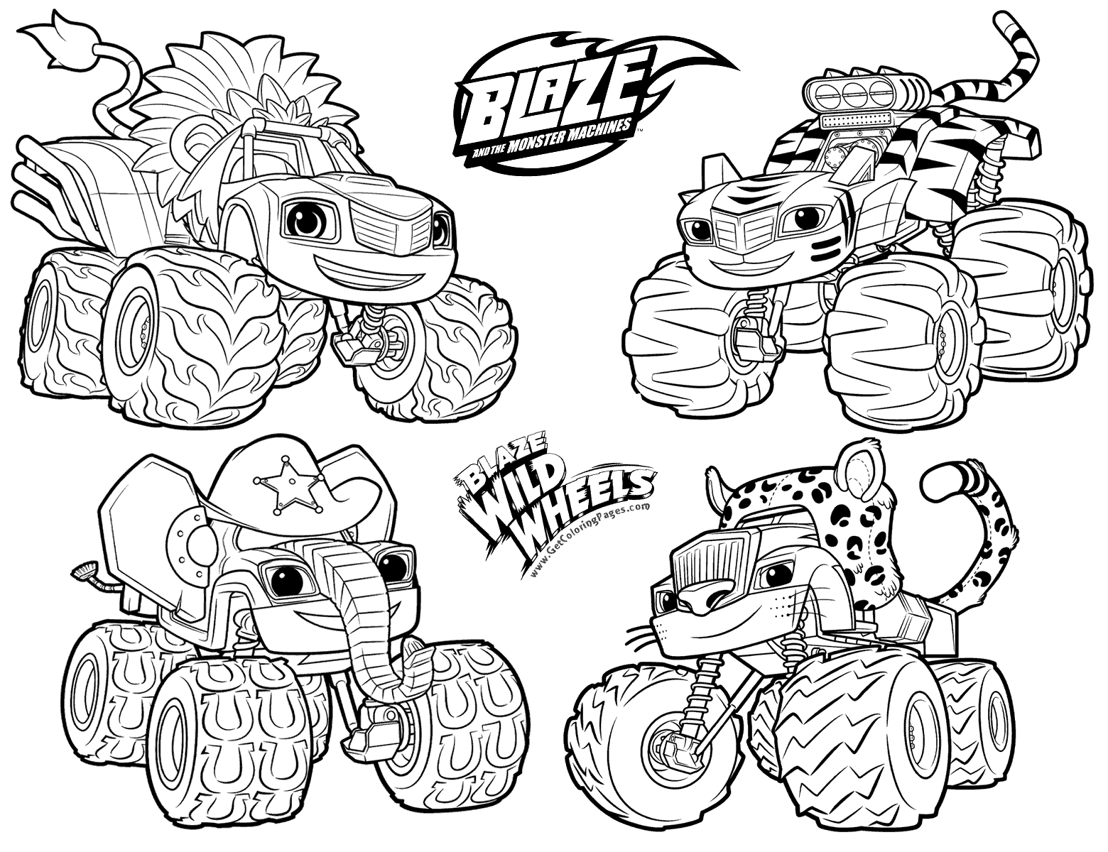 Blaze And The Monster Machines Coloring Pages at GetDrawings | Free ...