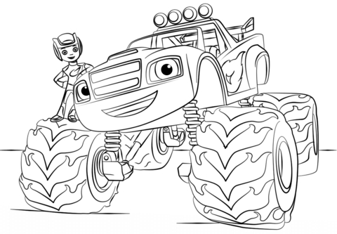 480x333 Blaze And The Monster Machine Coloring Pages Collection