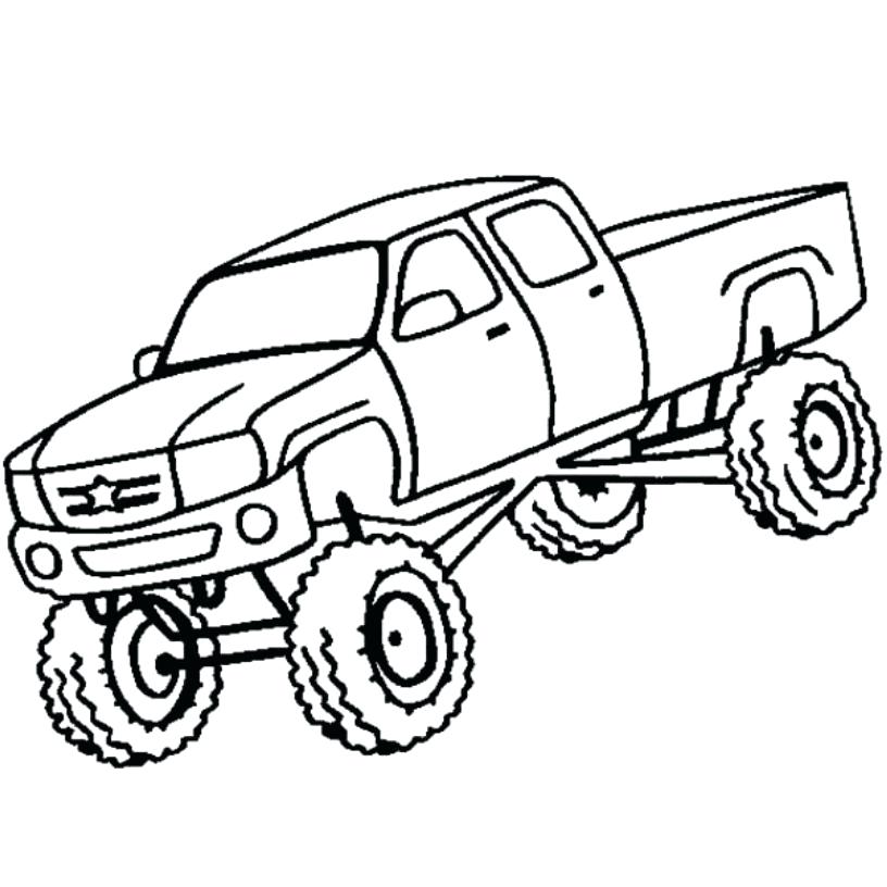 816x816 Grave Digger Monster Truck Coloring Pages Printable Monster Truck