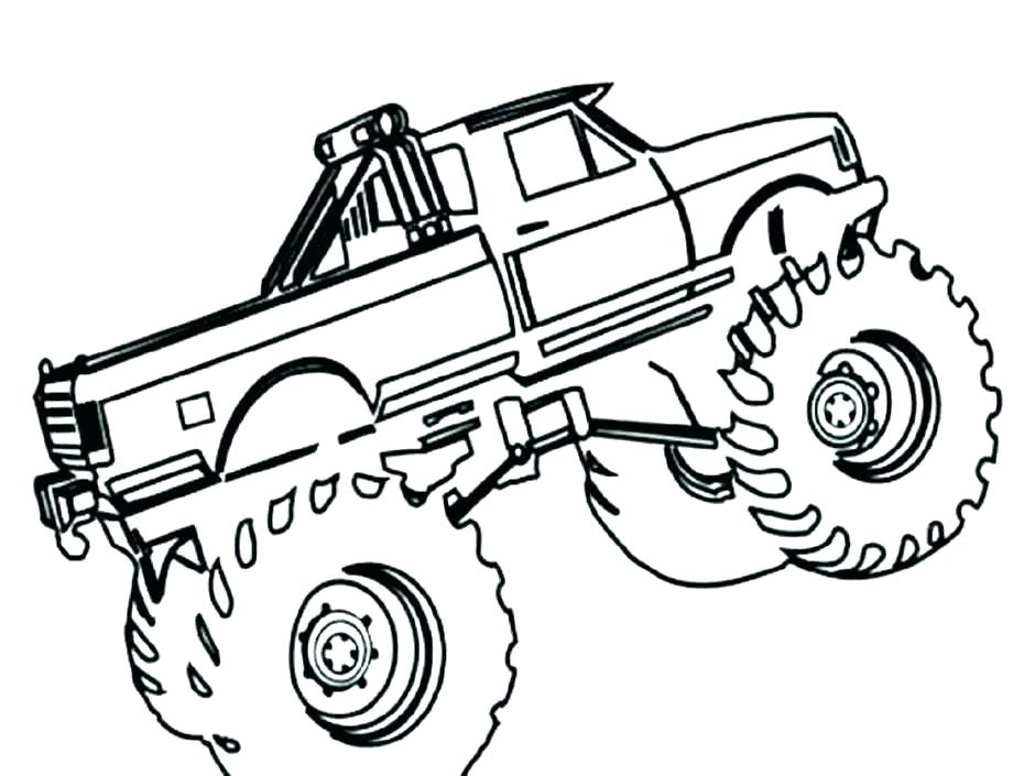 940x705 Coloring Pages Of Monster Trucks Download Grave Digger Monster