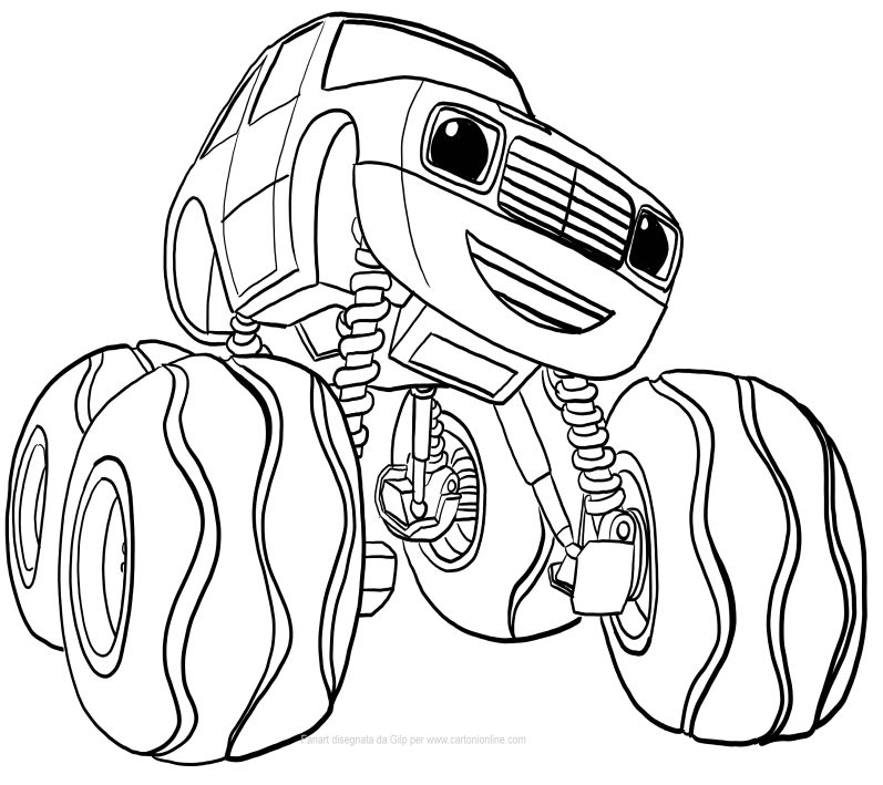 Blaze Coloring Pages at GetDrawings | Free download