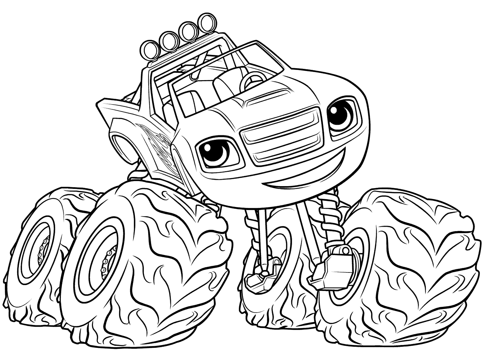 1600x1200 Printable Blaze Monster Truck Coloring Pages