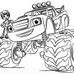 259x259 Blaze Monster Truck Coloring Page Free Printable Just Coloring
