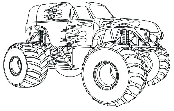 600x383 Monster Truck Blaze Coloring Pages And Free Monster Truck Coloring