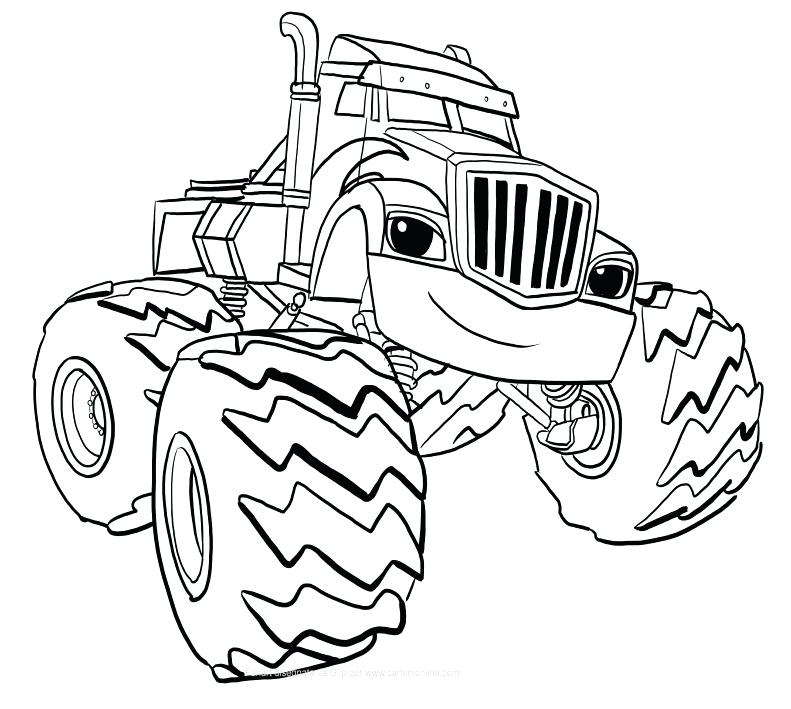 Blaze Monster Machine Coloring Page Coloring Pages