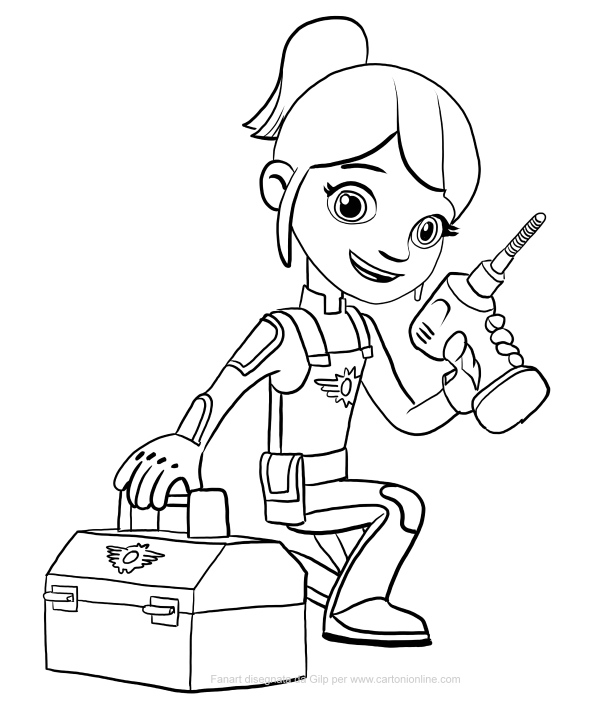 589x709 Gabby Of Blaze And The Monster Machines Coloring Pages