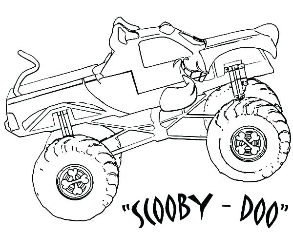 600x480 Monster Truck Printable Coloring Pages Monster Truck Printable