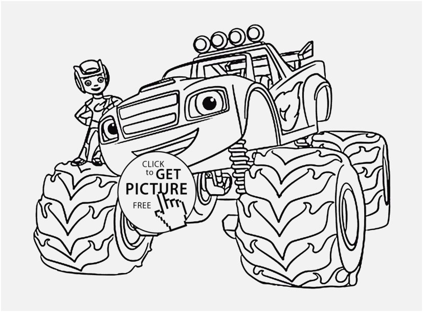 827x609 Blaze Coloring Pages Picture Blaze Monster Truck With Boy Coloring