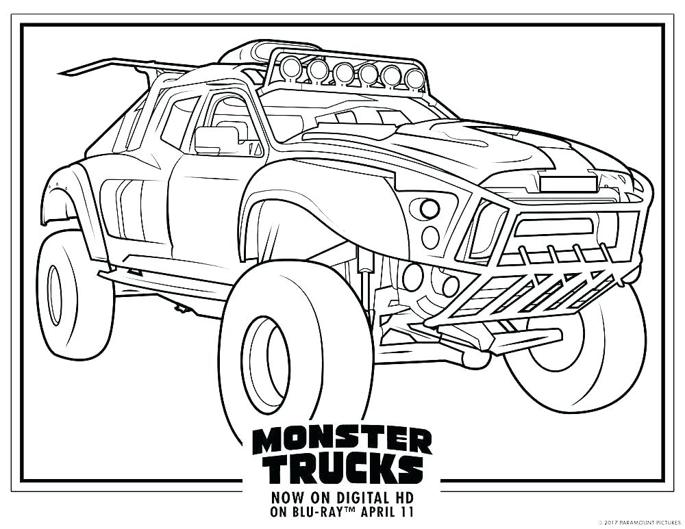 1000x773 Coloring Page Monster Truck Monster Trucks Coloring Pages Grave
