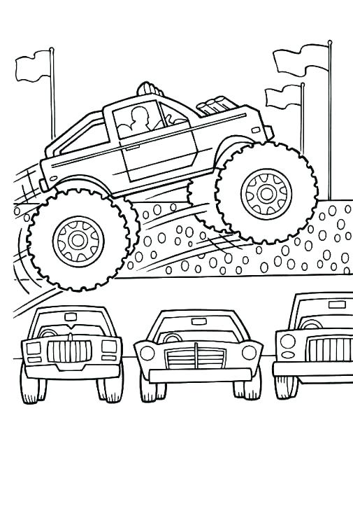 505x730 Monster Truck Transportation Printable Coloring Pages Blaze