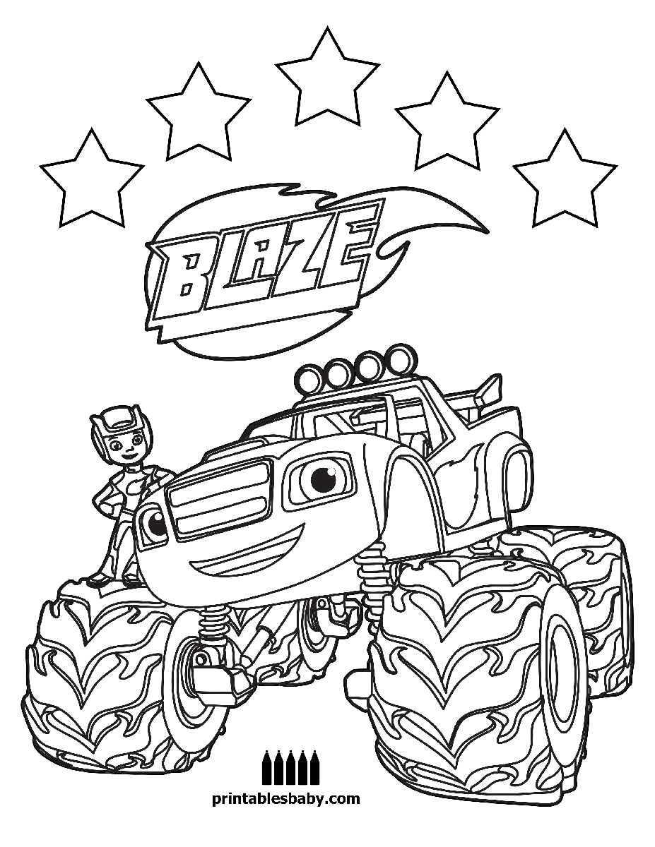 927x1200 Simplified Blaze And The Monster Machine Coloring Pages Best