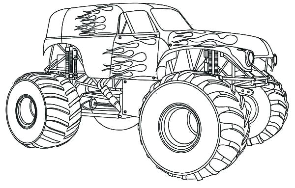 600x383 Truck Coloring Pages Monster Truck Blaze Coloring Pages Also