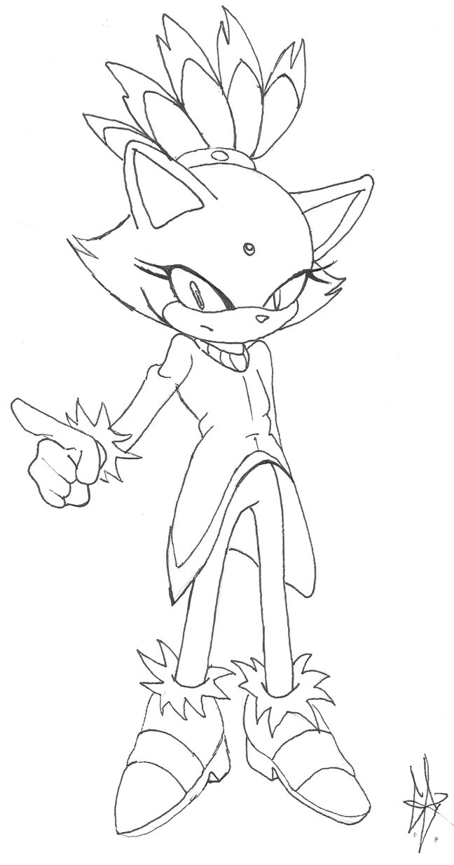 648x1234 Sonic Blaze The Cat Coloring Pages