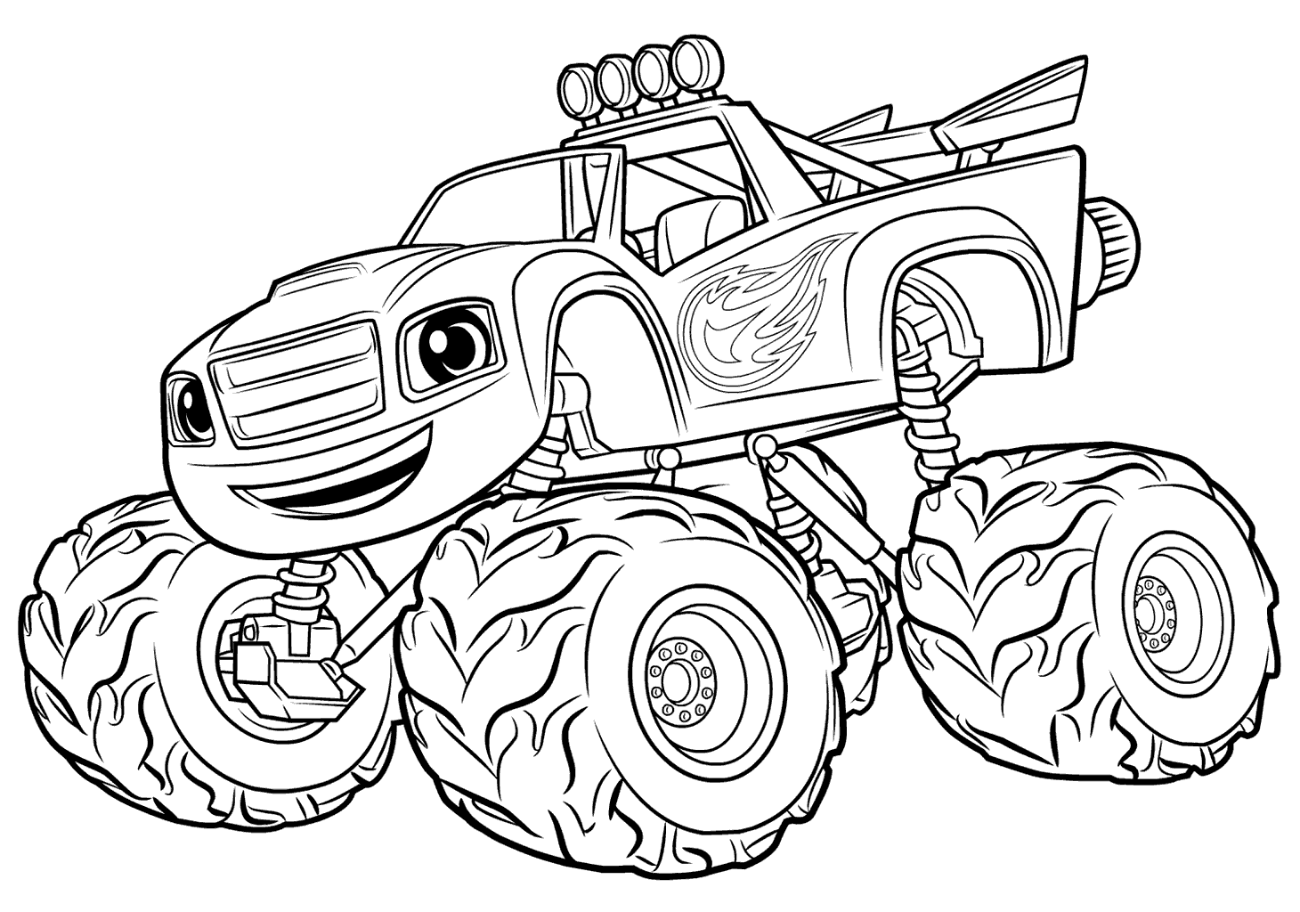 Blaze The Monster Machine Coloring Pages at GetDrawings | Free download