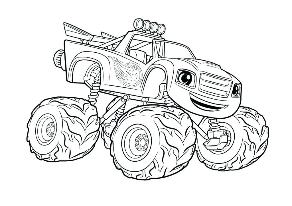 1024x724 Blaze Monster Machine Coloring Pages