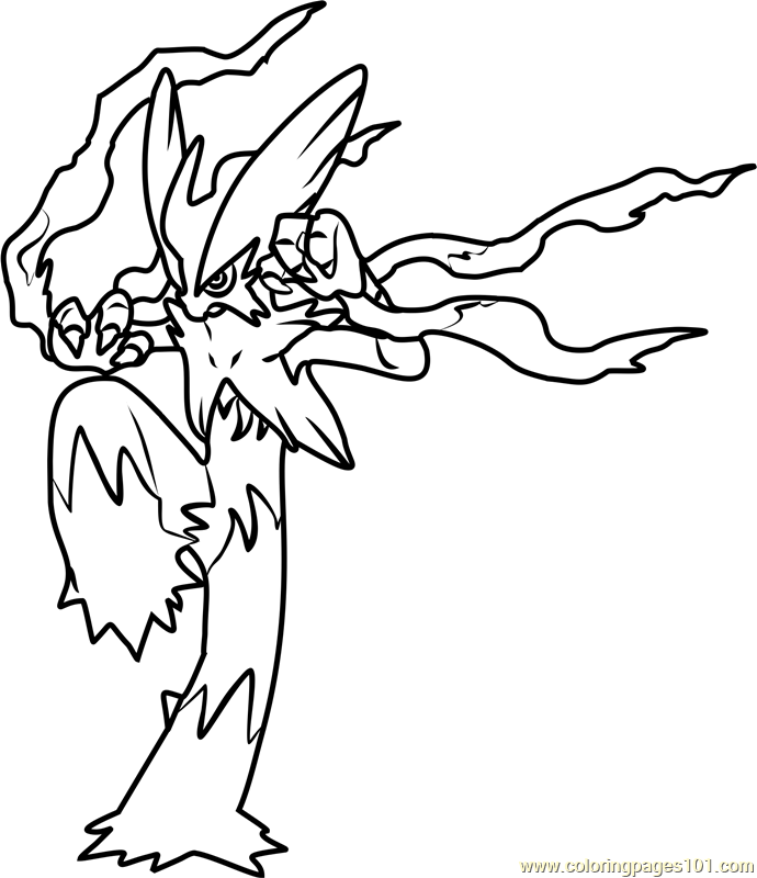 690x800 Mega Blaziken Pokemon Coloring Page