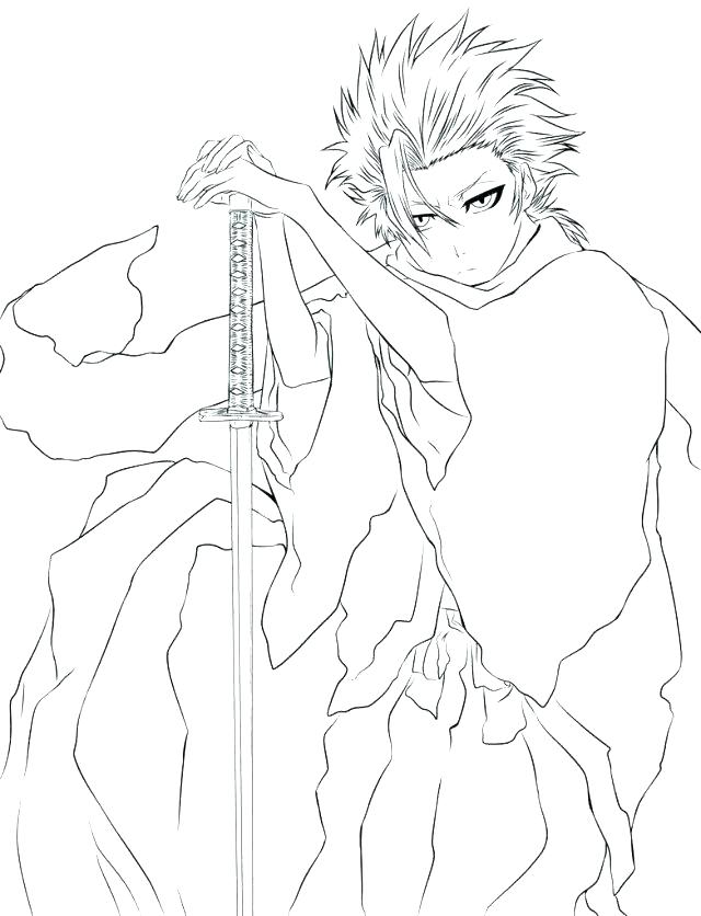640x836 Ichigo Coloring Pages Extraordinary Bleach Coloring Pages Coloring