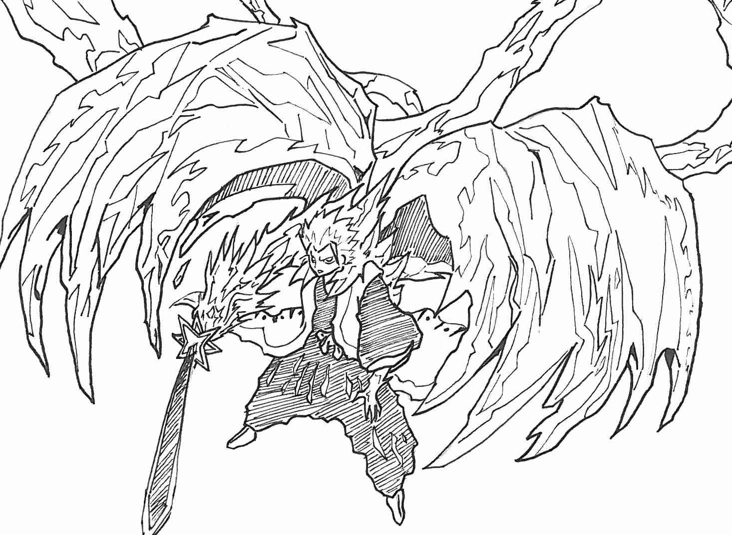 1466x1073 Coloring Pages Bleach Throughout Olegratiy