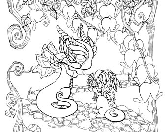 340x270 Mother And Baby Dragon Coloring Page