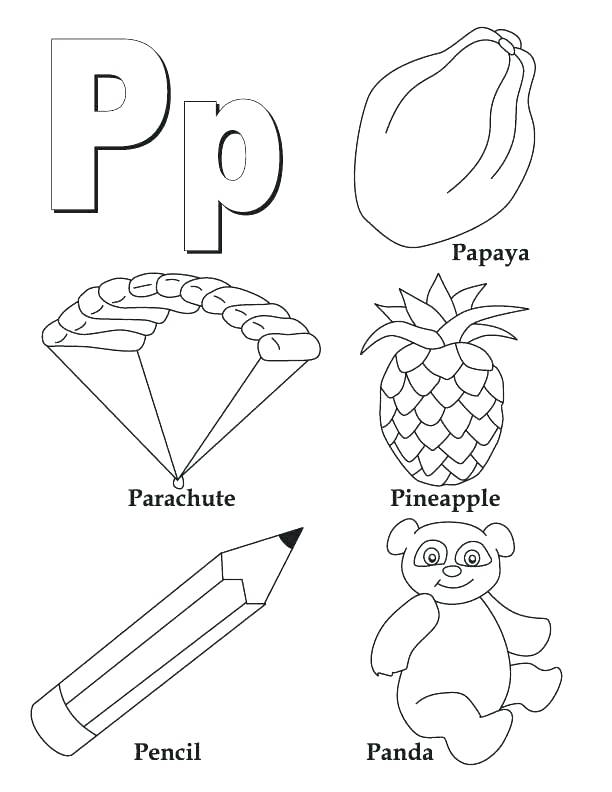 612x792 Cool Coloring Pageslphabet Letters Letter P Coloring Pages My