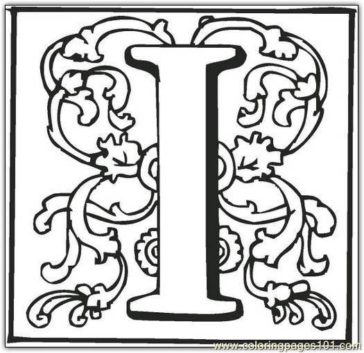 525x510 I Coloring Page