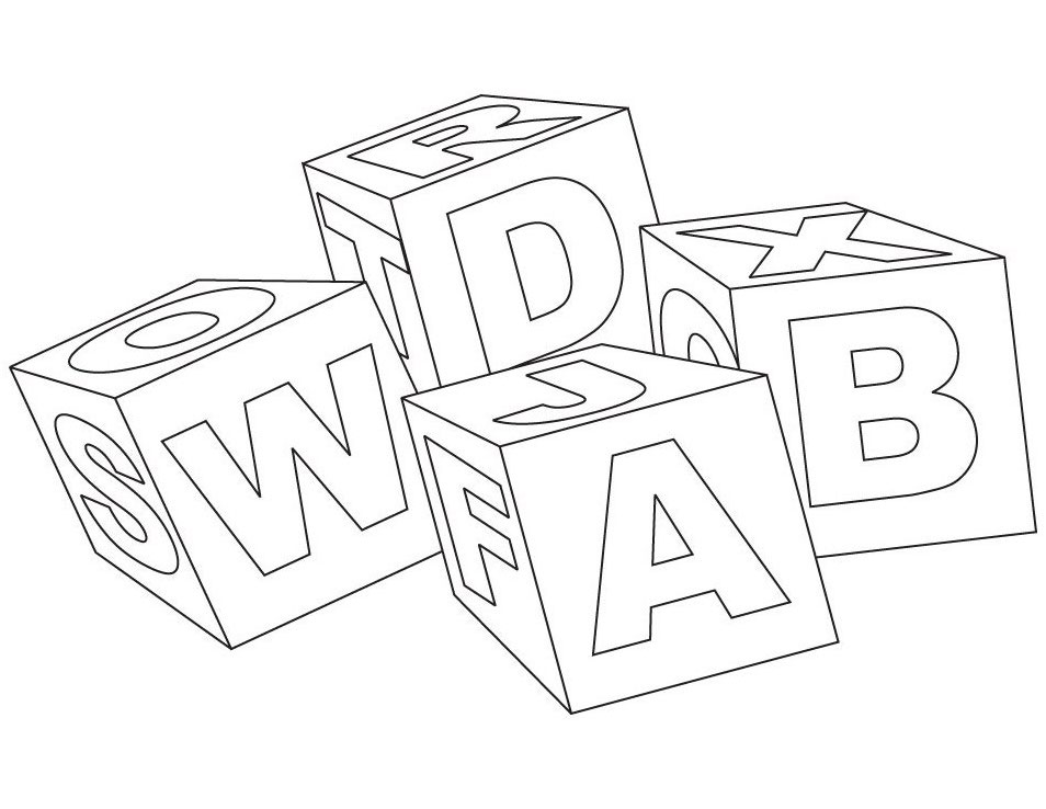 954x738 Abc Blocks Coloring Pages Coloring Pages