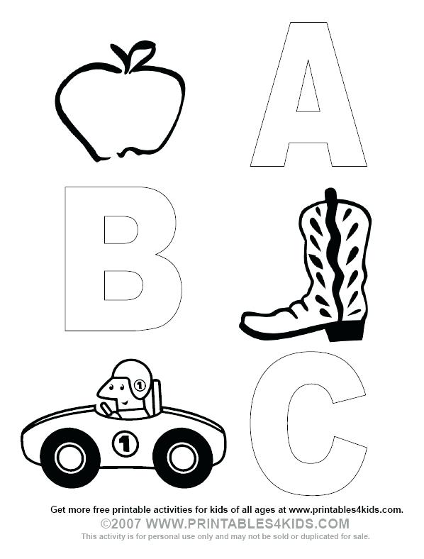 598x788 Alphabet Blocks Coloring Pages Alphabet Coloring Letters A B C