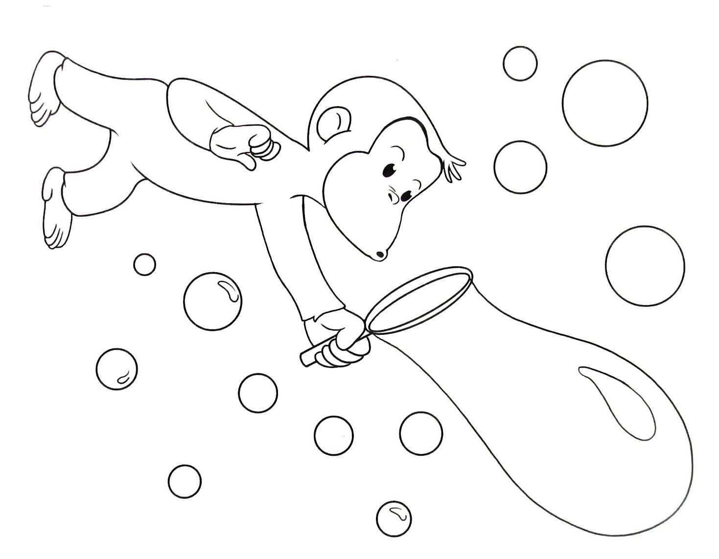 Bubbles Blowing Coloring Pages Bear Bubble Drawing Polar Color ...