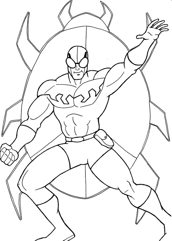 600x842 Blue Beetle Coloring Pages Blue Beetle Coloring Pages Funycoloring