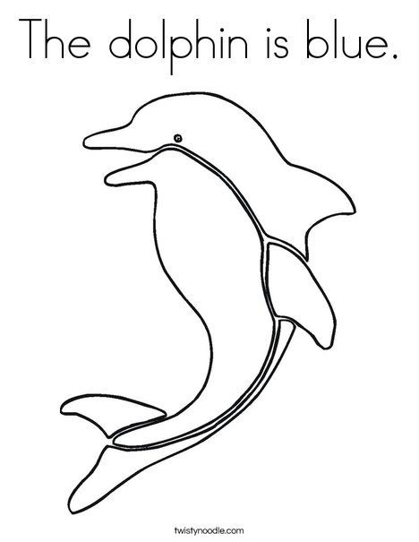 468x605 The Dolphin Is Blue Coloring Page
